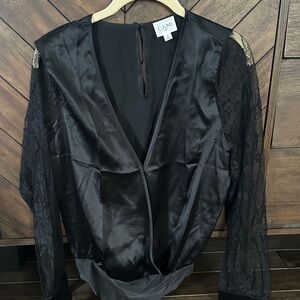 Cami NYC Black Lace Sleeve Bodysuit